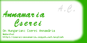 annamaria cserei business card